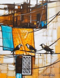 Salman Farooqi, 12 x 16 Inch, Acrylic on Canvas, Cityscape Painting, AC-SF-407